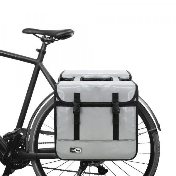 Sacoches Doubles Ebike Vélo De Ville 35 Litres - Gris