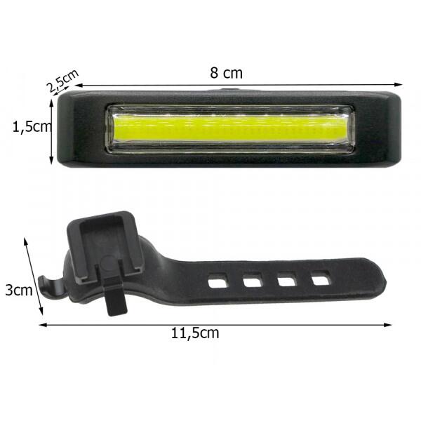 Feu arrière de vélo - 100 lumens - LED USB Rechargeable