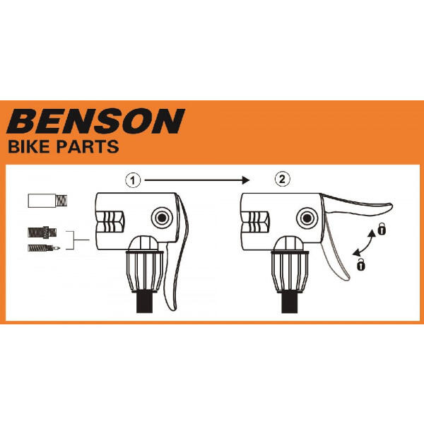 Pompe à vélo avec manomètre noir - toutes valves 3/3