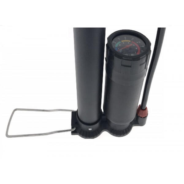 Pompe à vélo avec manomètre noir - toutes valves 2/3