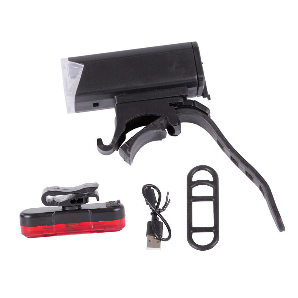Luces LED USB recargables para bicicleta: delantera y trasera. 6/7