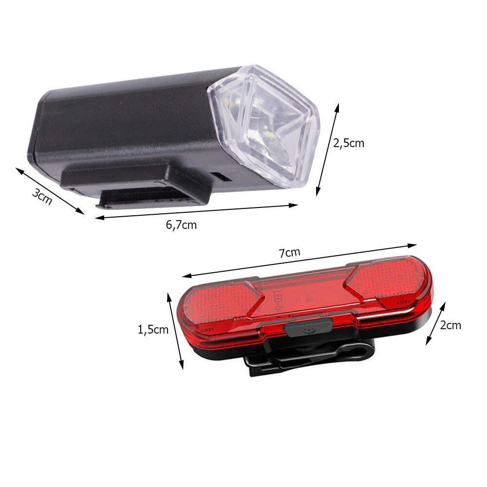 Luces LED USB recargables para bicicleta: delantera y trasera. 7/7