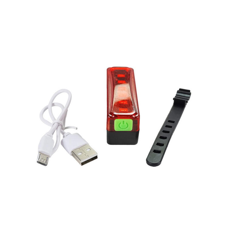 Feu arrière rouge pour vélo - Feu arrière LED pour vélo rechargeable par USB