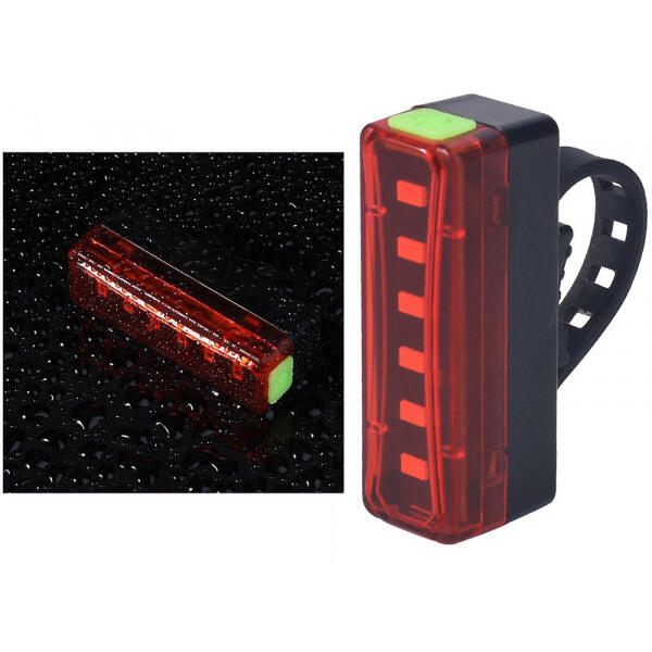 Feu arrière rouge pour vélo - Feu arrière LED pour vélo rechargeable par USB