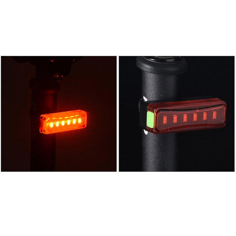 Feu arrière rouge pour vélo - Feu arrière LED pour vélo rechargeable par USB