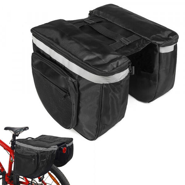 VERK GROUP Fietstassen Dubbel 28L Zwart MTB/Racefiets/stadsfiets