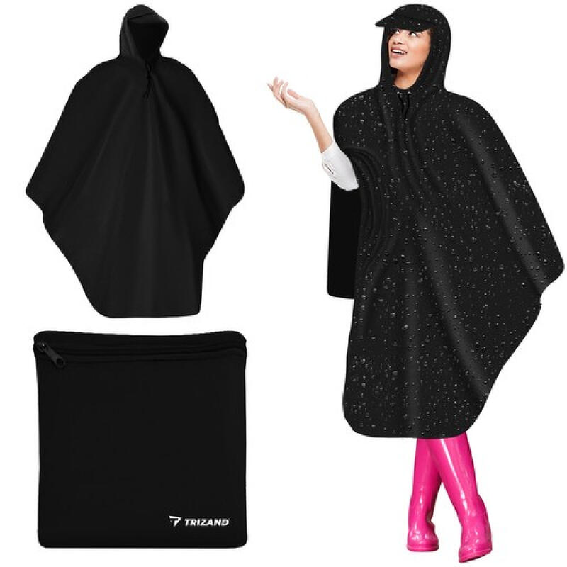 Poncho de pluie Noir Bicycle Hommes/Femmes Taille unique