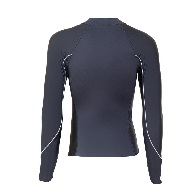 LADIES BASIC LONG SLEEVES FULL ZIP 2mm NEOPRENE  - BLACK