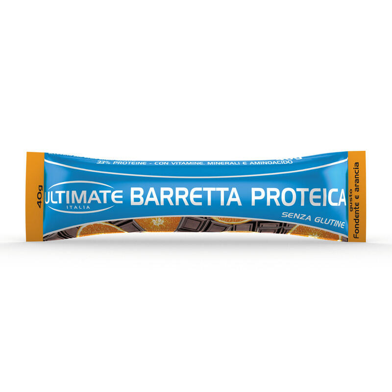 ULTIMATE ITALIA Integratore alimentare - BARRETTA PROTEICA FONDENTE E ARANCIA - 40g