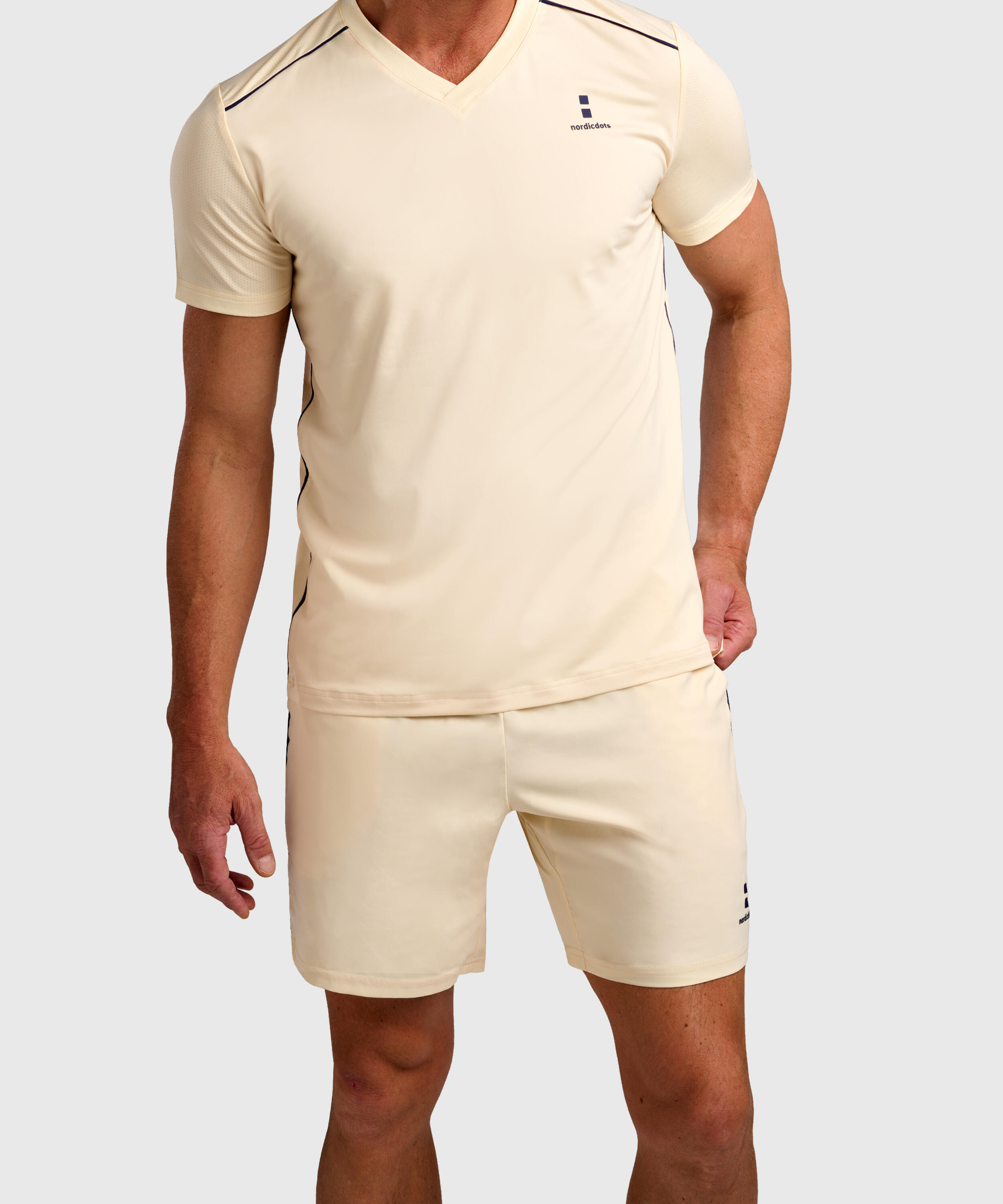 T Shirt Padel Homme T-shirt De Tennis/Padel Performance Homme Melon/Bleu Marine NORDICDOTS The North Face