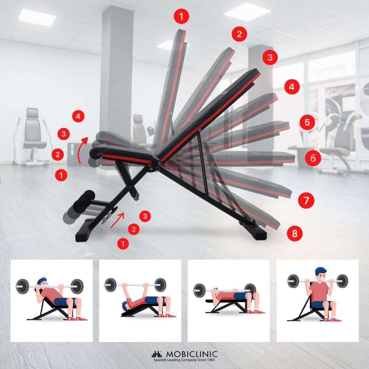 Panca Inversione Mobiclinic FlexiCare - Regolabile 40-180º, 120kg | 4 Sistemi Sicurezza - Foto 8