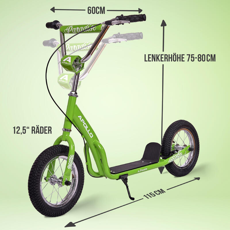 Retro Scooter Paradise Roller mit Luftreifen 12,5 Zoll