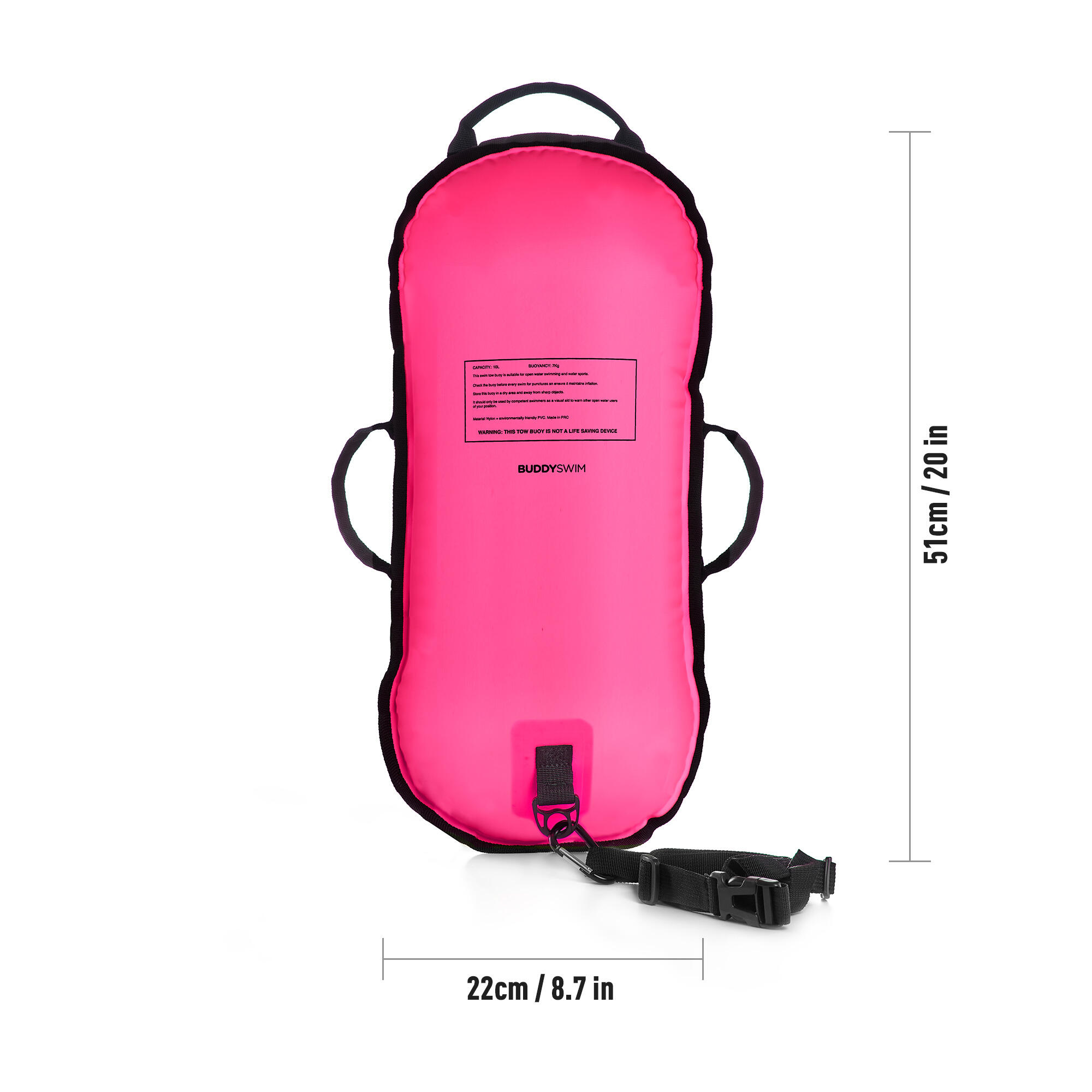 Boa per il nuoto in acque libere Ultralight Buddyswim Rosa 3/7