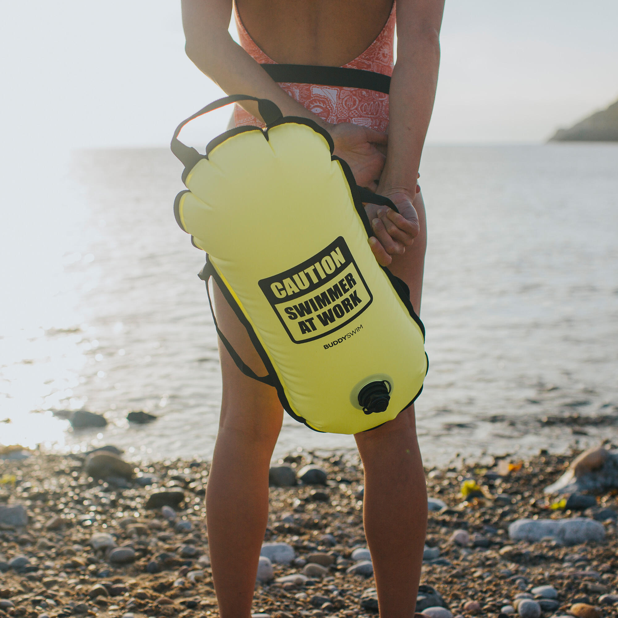 Boa per il nuoto in acque libere Ultralight Buddyswim Giallo 4/8