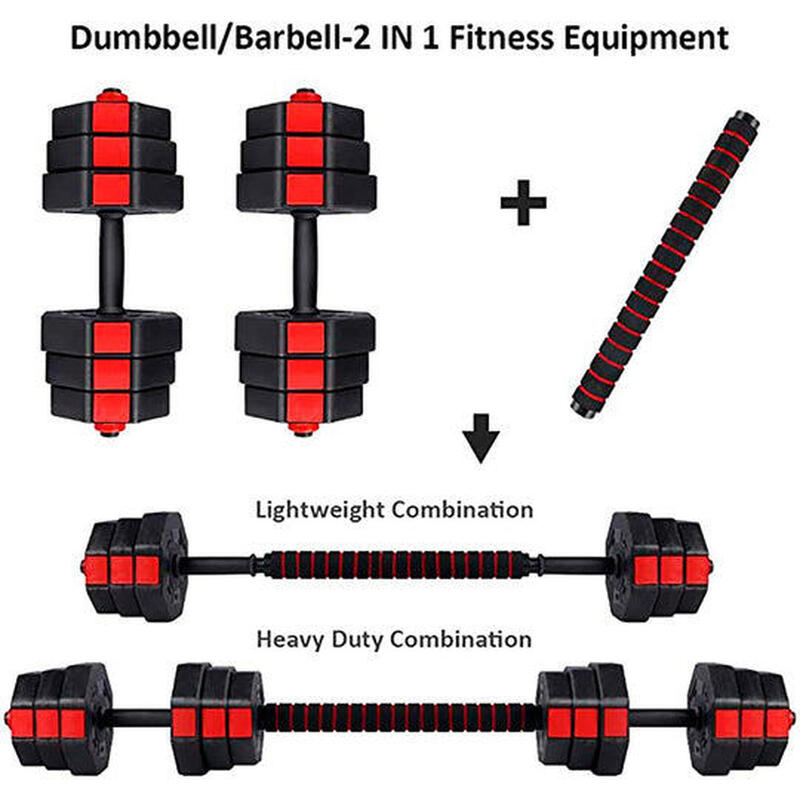 Juego de mancuernas 2 en 1 Octogonal Fitness Tech de 10kg a 50kg