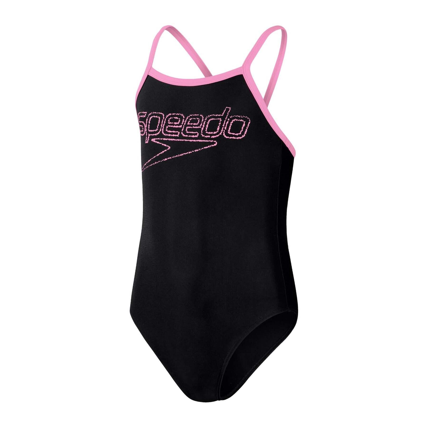 Speedo - Maillot De Bain 1 Pièce Fille Speedo Eco Boom Logo Thinstr Muscleb - Maillot De Bain 1 Pièce - Noir -  4 À 6 Ans - Decathlon