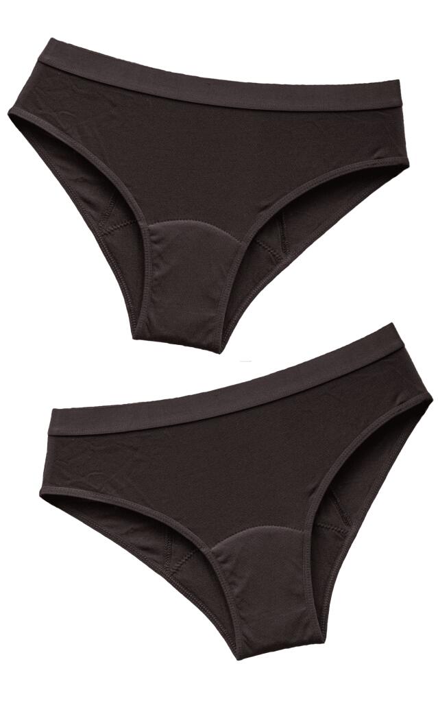Lot de 2 culottes menstruelles en coton bambou pour flux abondant 2/9