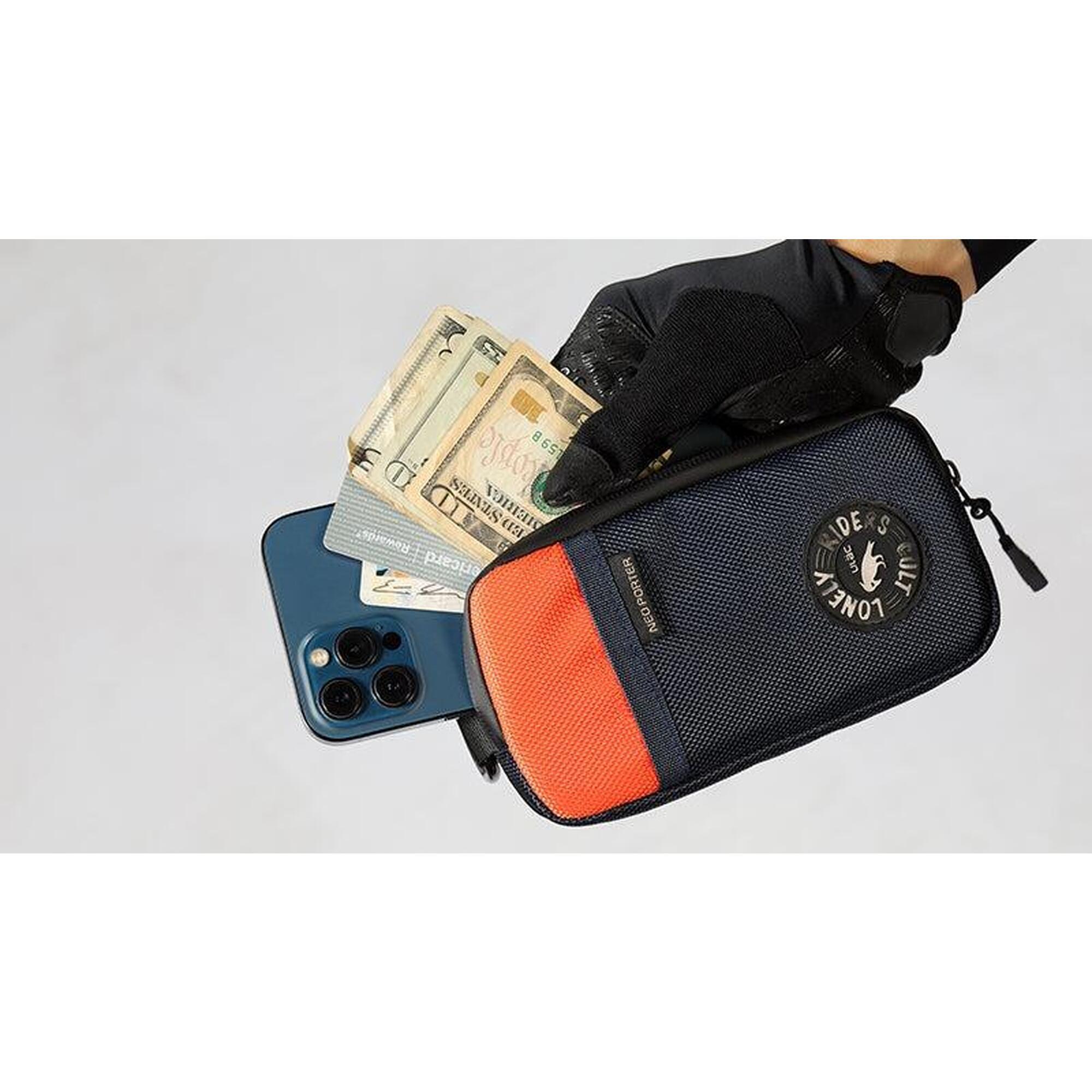 TOURING CASE POUCH-TEAL-DARK BLUE/ORANGE