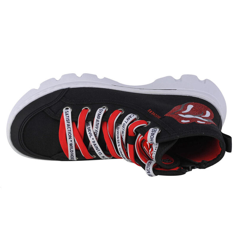 Pantofi sport femei Skechers Street x The Rolling Stones, Negru