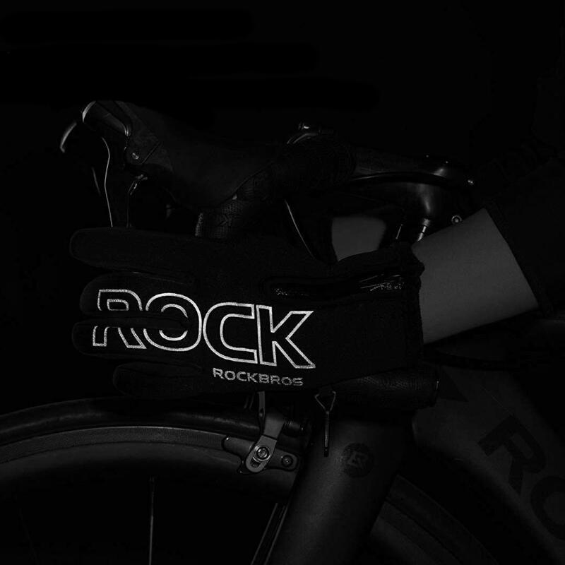 Rękawiczki rowerowe zimowe dla dorosłych Rockbros S091-4BK 5/7