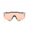 Lunettes solaires 100% SPEEDCRAFT Soft Tact Stone Grey Hiper Coral lens