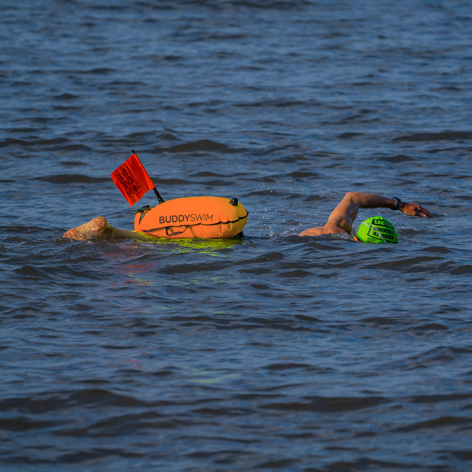 Boa per il nuoto in acque libere Bandiera rimovibile Buddyswim Arancione 3/5