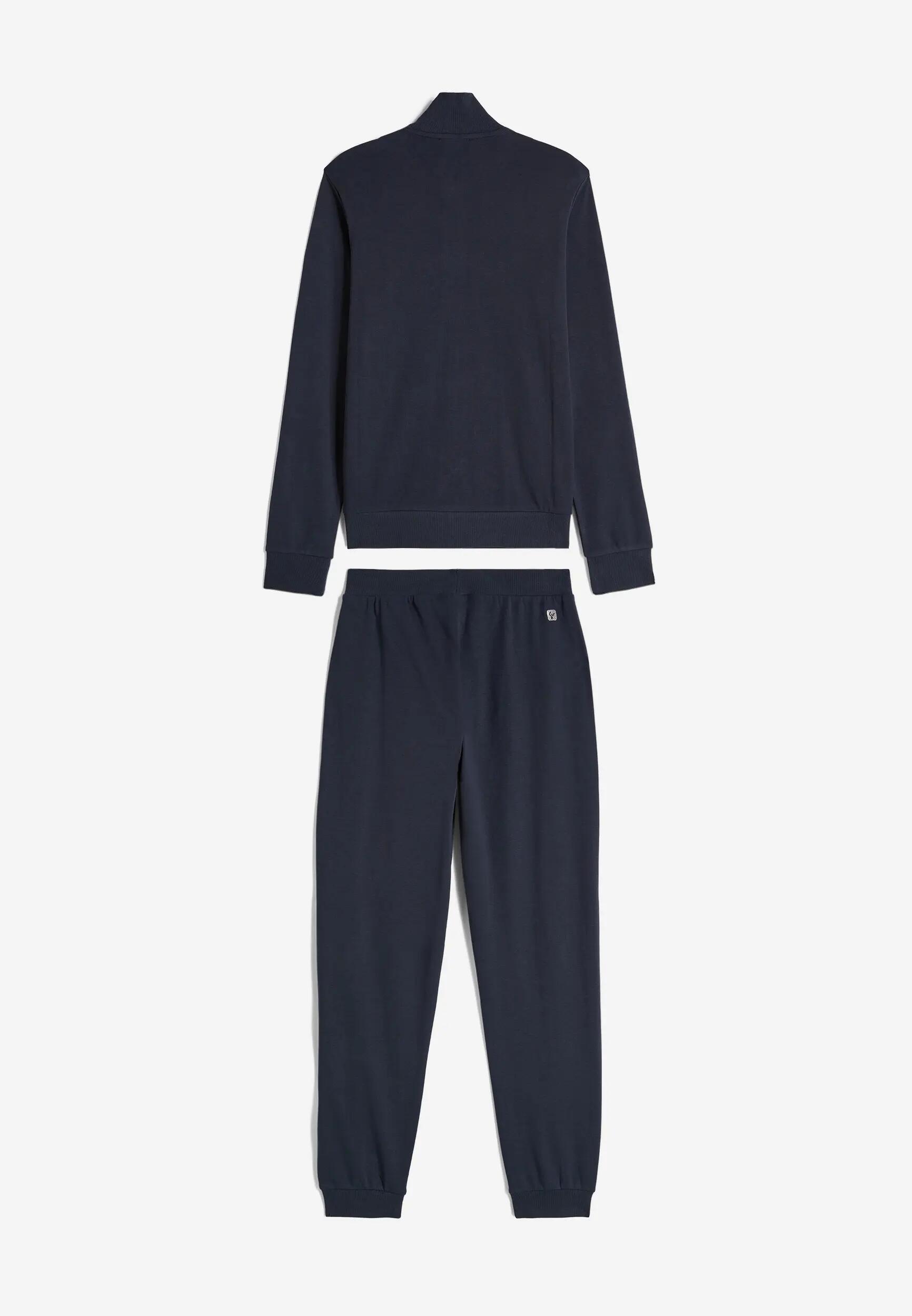 Sportjumpsuit van interlock met sweatshirt met hoge kraag en ritssluiting 6/7