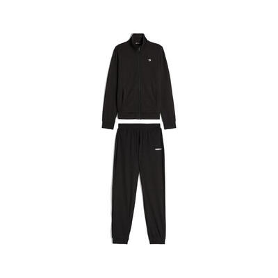 Tuta sportiva in interlock con felpa collo alto e zip