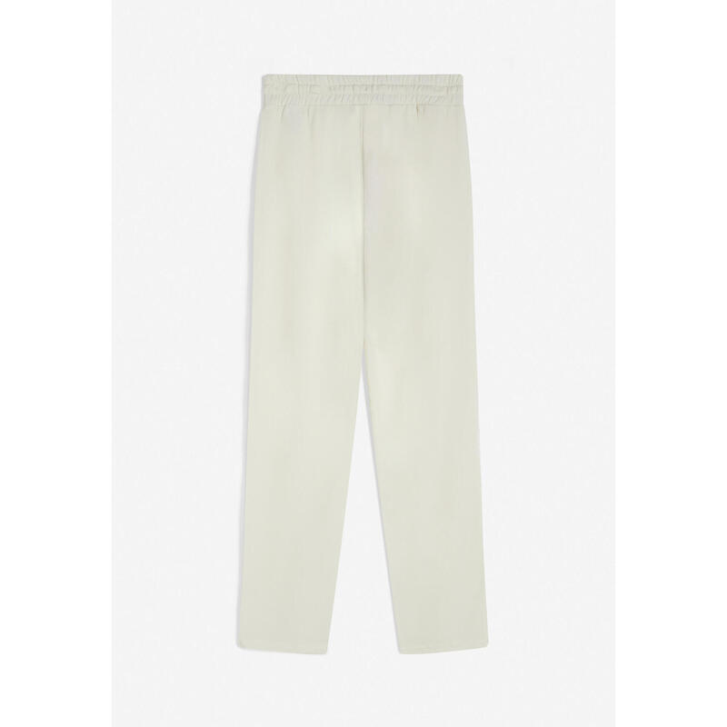 Pantalon coupe classique en molleton de viscose avec coupe droite aux chevilles