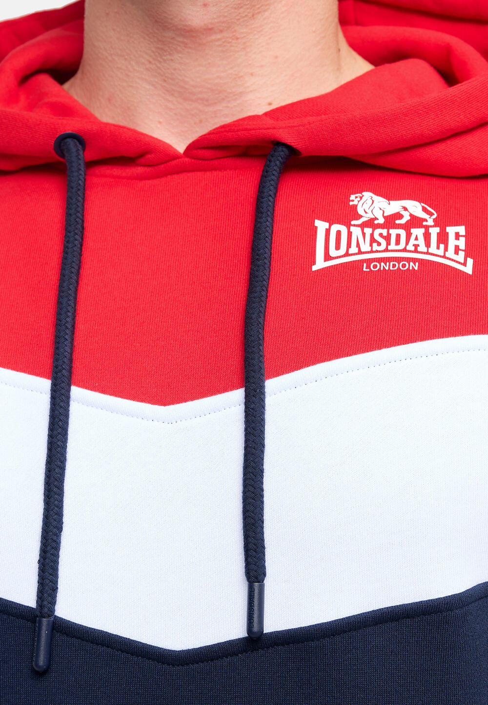 LONSDALE Heren sweatshirt met capuchon regular fit MOYROUKAN 3/4
