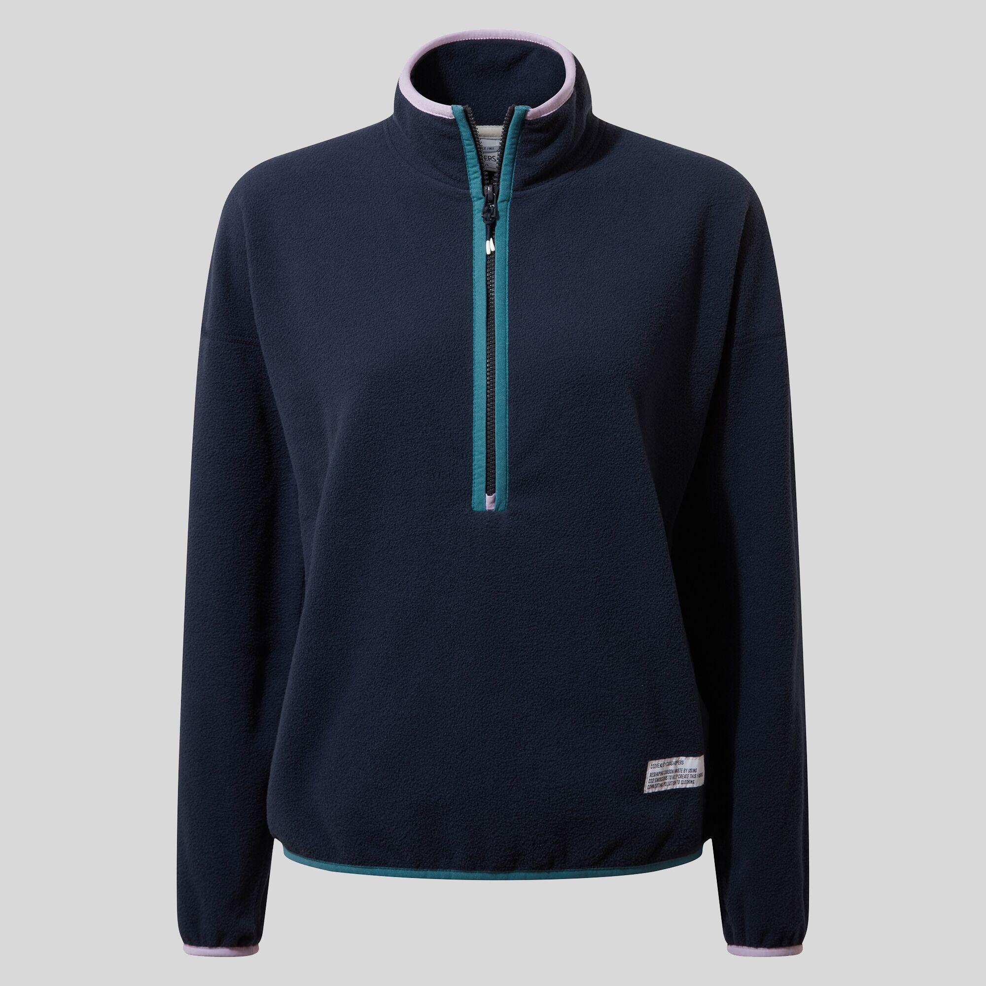 CRAGHOPPERS Fleece Dames Co2 Renu Half Zip Wanderfleece