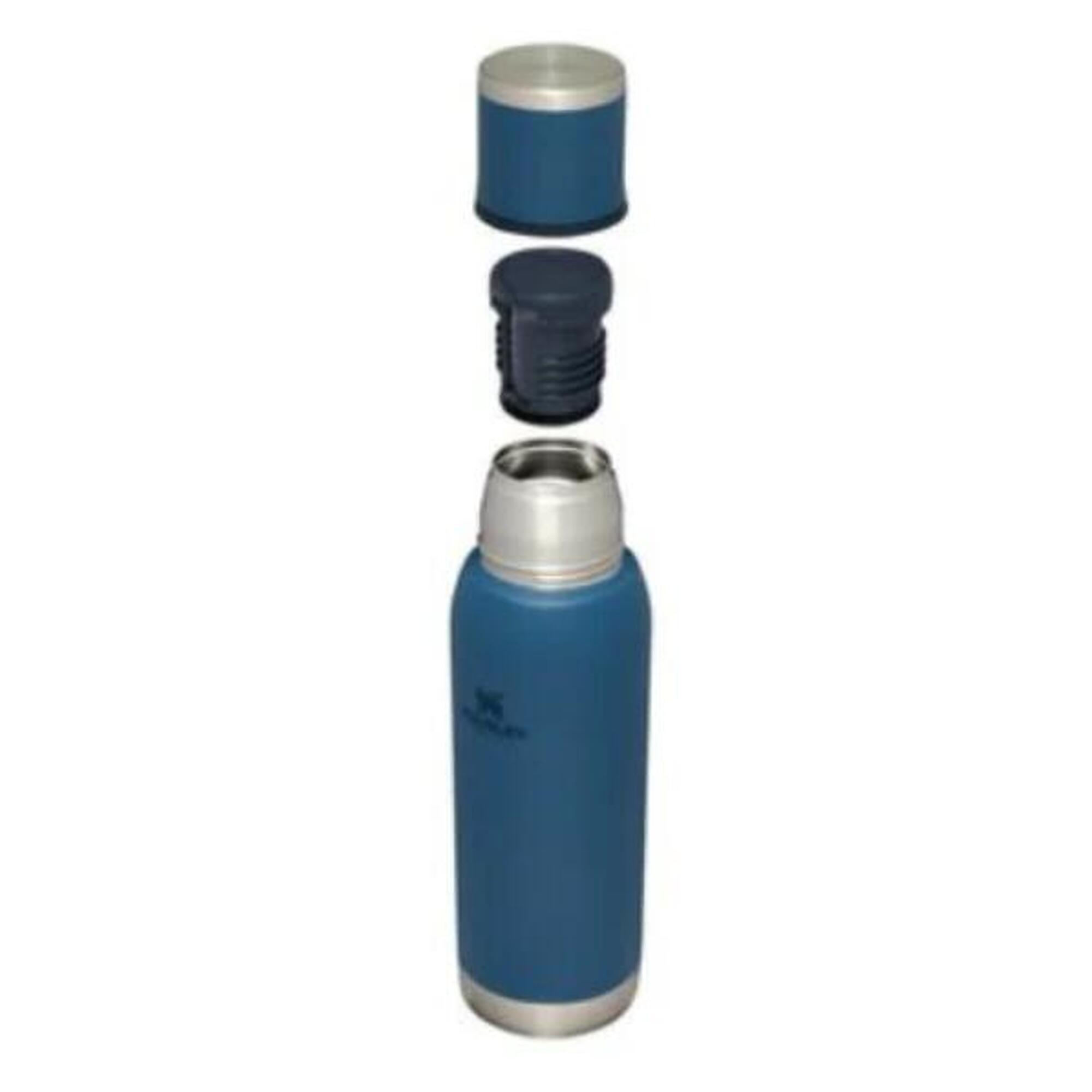 Botella de agua de 2 litros, termo de paja portátil de acero inoxidable  para deportes al aire libre, gimnasio, termo de agua al vacío, taza con