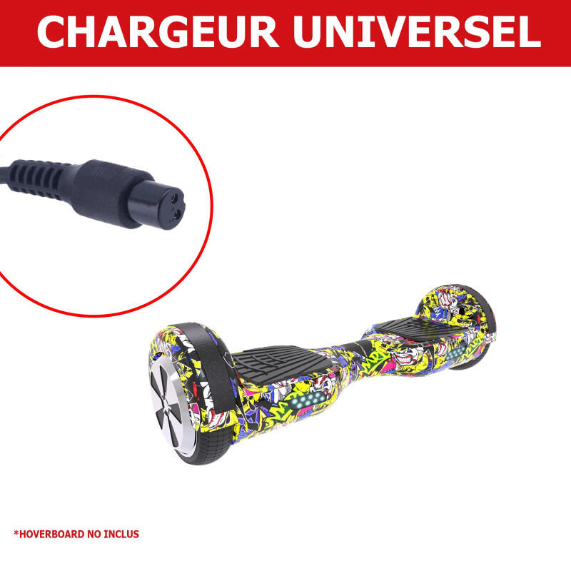 Chargeur Hoverboard 42V 2 pins Universel