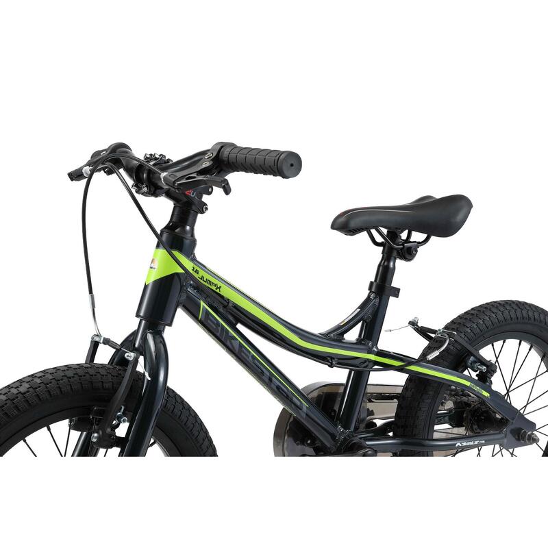 Bikestar 16 pouces Alu VTT vélo pour enfants, noir / vert