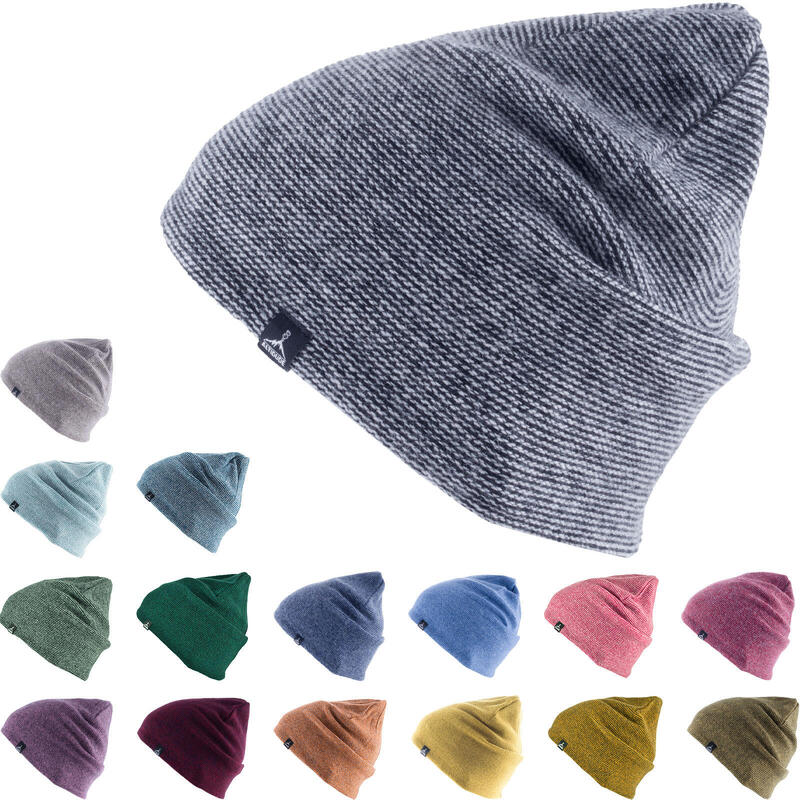 Winter muts Sensei fijn gebreide unisex beanie wollen merino wol