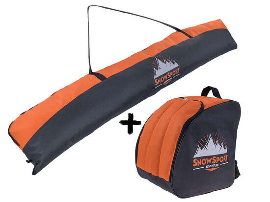 Zestaw Pokrowiec na narty Orange 6in1 + Pokrowiec na buty narciarskie Orange