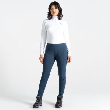 Broek Wandelen Dames - Softshell, Elastische Tailleband,