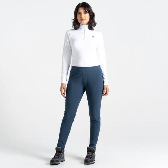 Broek Wandelen Dames - Softshell, Elastische Tailleband,