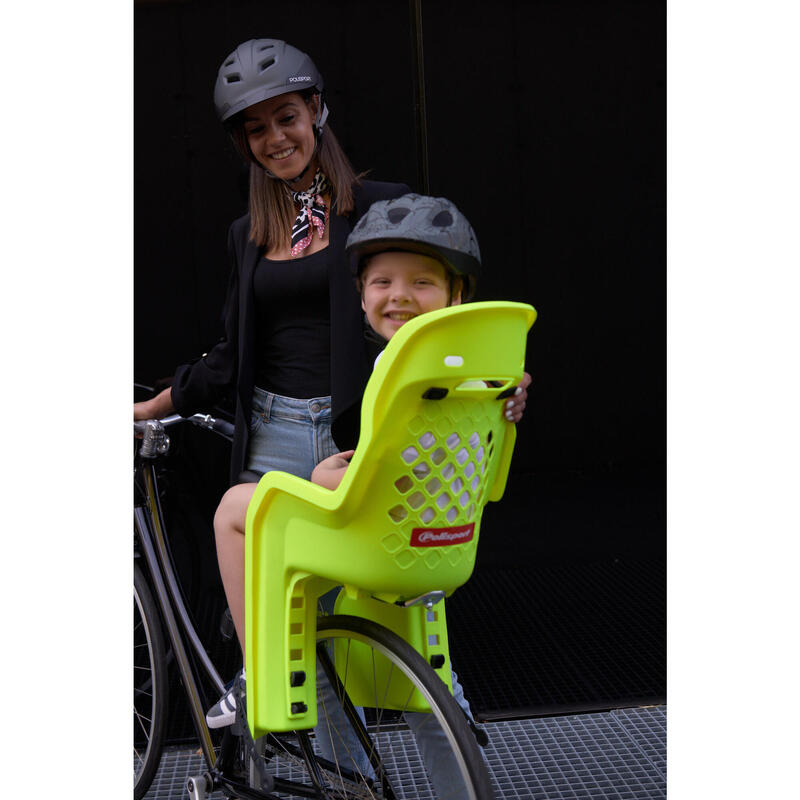 Scaun Copil Cadru Spate Bicicletă JOY Fluo / Gri Închis