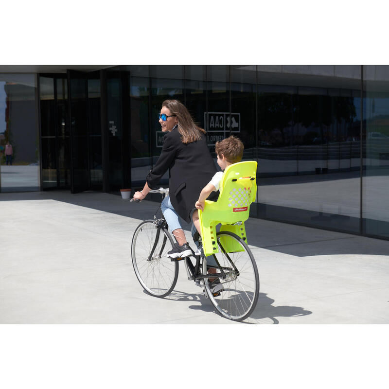 Cadeira Bicicleta Fixação Quadro Traseira JOY Amarelo Fluo
