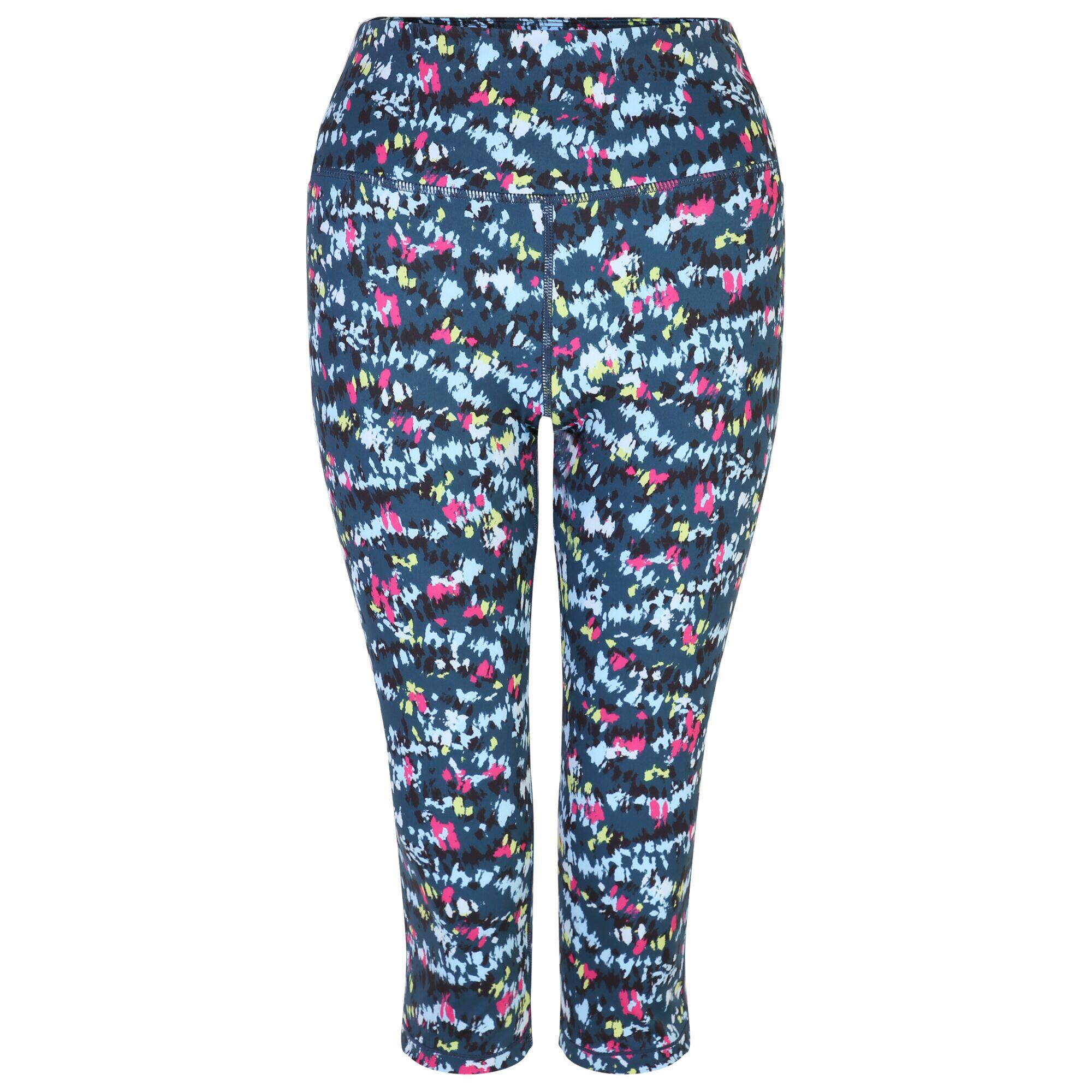 DARE 2B Womens/Ladies Influential Dash Print 3/4 Leggings (Moonlight Denim)