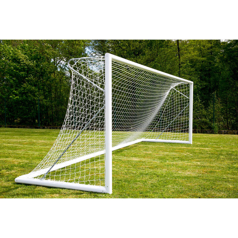 11er Fußballtornetz 2.5mm - Weiß - Für Tor 7.32 x 2.44 x 0.8 x 2m