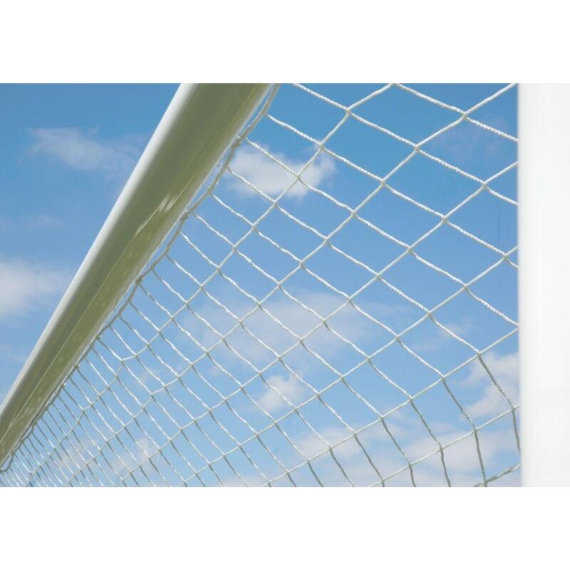 11er Fußballtornetz 3mm - Weiß - Für Tor 7,32 x 2,44 x 2 x 2 m.