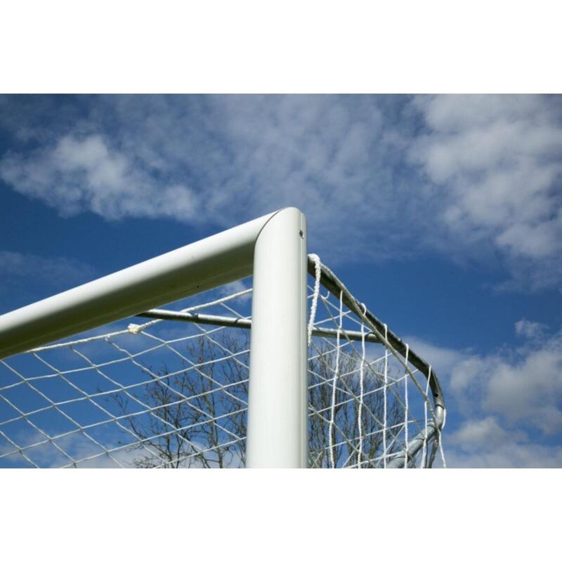 Rede de golo de futebol de 11 x 2mm - Branco - Para golo 7,32 x 2,44 x 0,8 x 2m