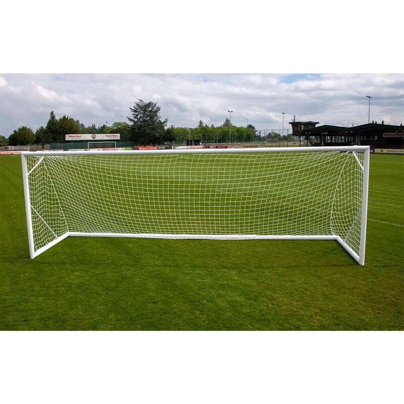 Voetbalnet 6 x 2,1 m wit - diameter: 3 mm