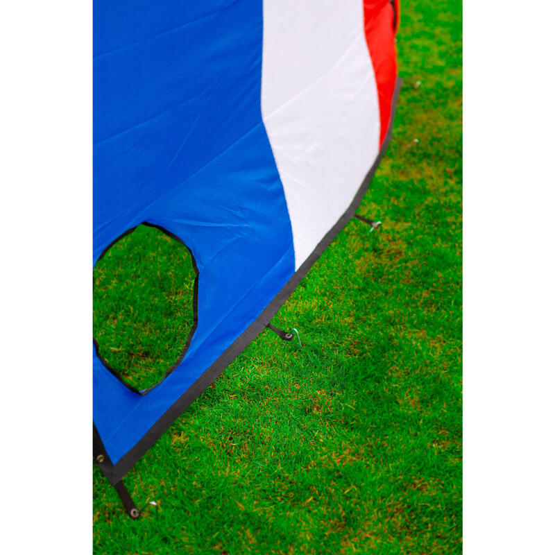 But en acier 3x2m avec mur de tir français