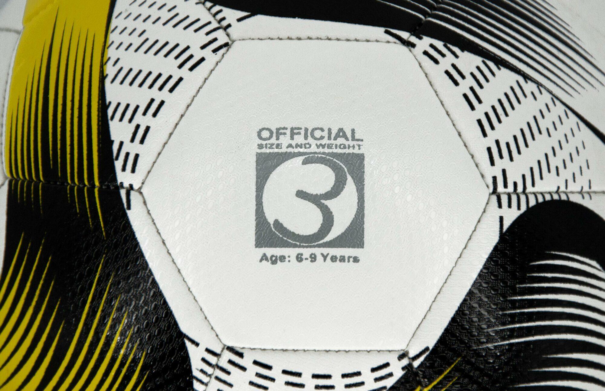 Pallone da calcio giallo e blu - misura 3 3/7