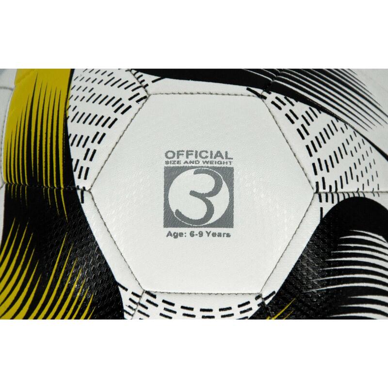 Ballon de football jaune et noir - taille 3