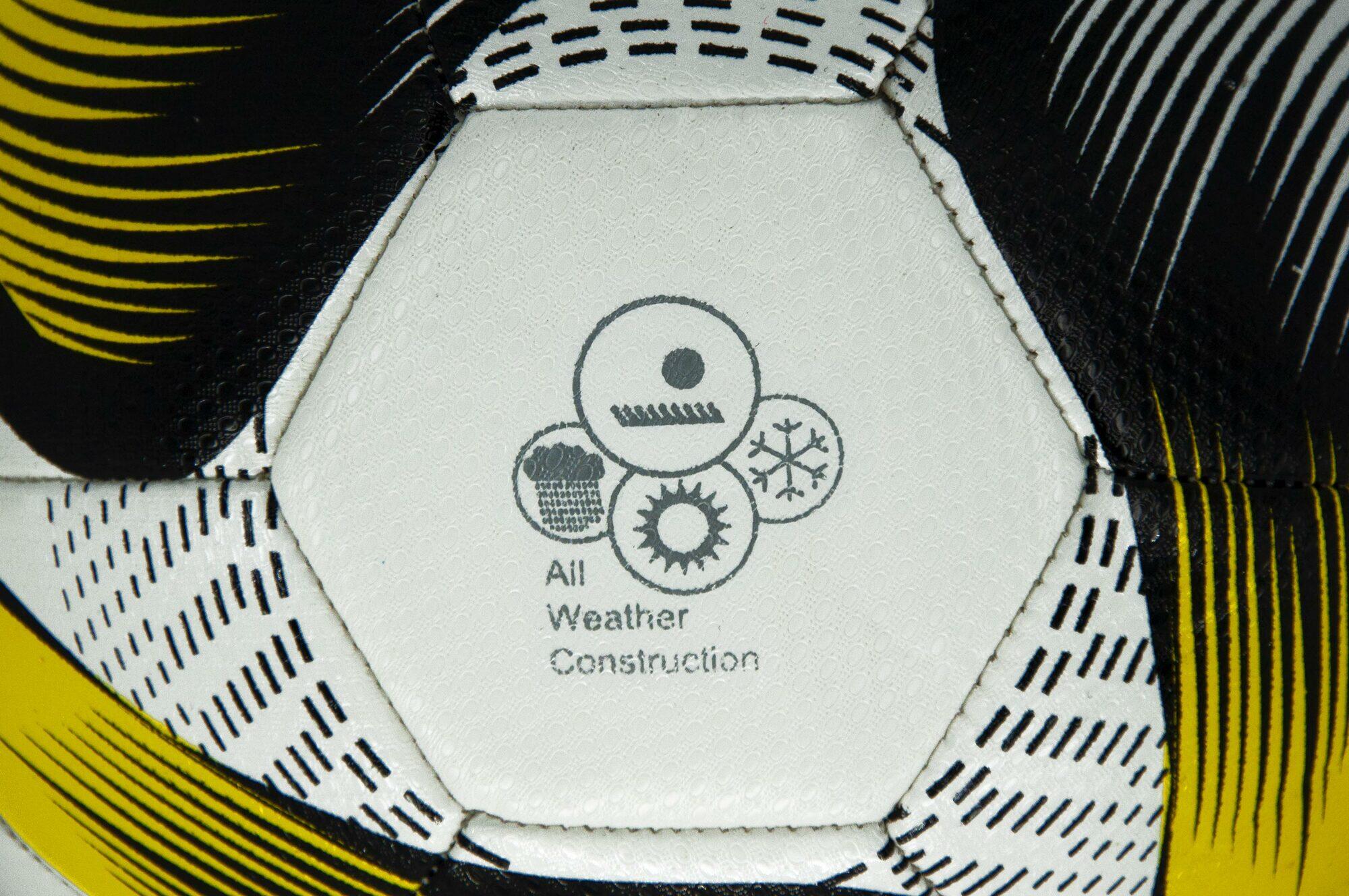 Pallone da calcio giallo e blu - misura 3 4/7