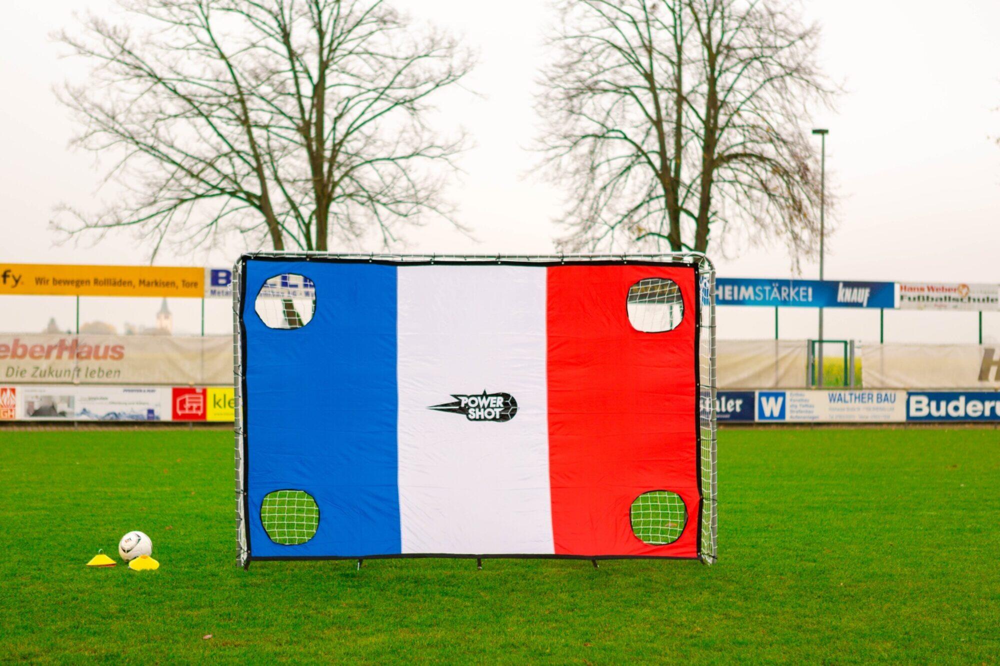 Porta da calcio 1,8 x 1,2 m + Parete di tiro Francia 3/7